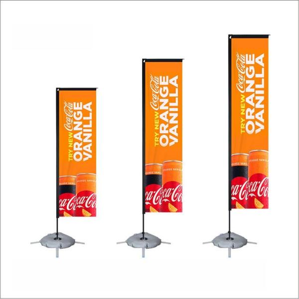 Advertising Aluminium Feather Beach Flag 3.5m Eco Friendly Customized