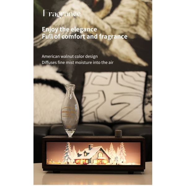 Luxury Aroma Diffuser Real Wood Material USB Powered for Home Use