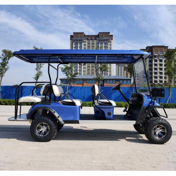 Importación de vehículos eléctricos básicos 4 + 2 asientos 12 pulgadas neumático de golf carro eléctrico a bordo Tipo de origen de carga