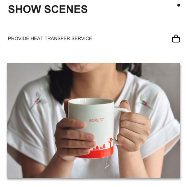 Holiday Selection Support Custom Logo Ceramic Hot Water Sublimation Heat Magic Mug