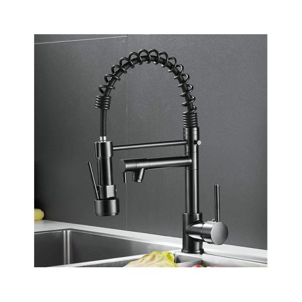 Kithcen Sink Faucet with Pull Down Sprayer 2024Lizhen Hua-Vic Modern Single Handle