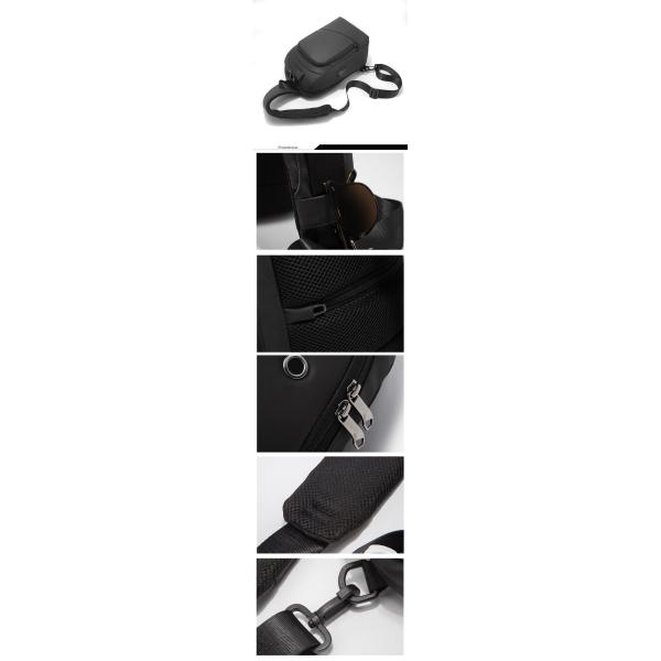 ISO9001 Anti Theft Lock  Crossbody Chest Sling Bag For Men 19*12*31cm