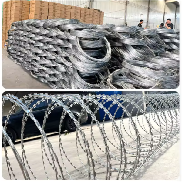 Hot Dipped Galvanized 2.5mm Wire Diameter 450mm Coil Razor Wire for High Security Fencing