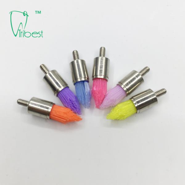 Colorful Nylon Dental Polishing Kit , Pencil Flat Dental Polishing Brush