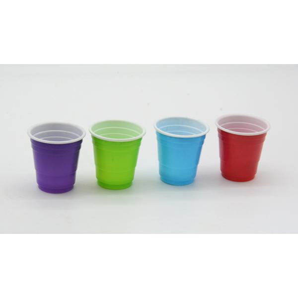 50mm 2oz Mini Red Solo Cups Disposable Small Plastic Shot Cups For Beer Pong Game