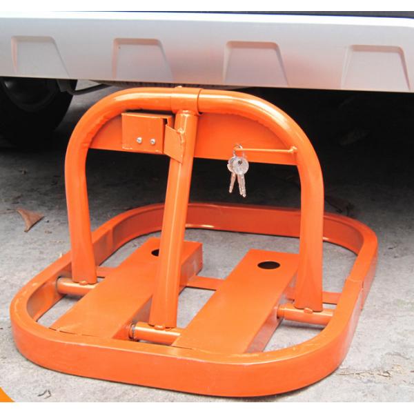 Orange Cold Roll Steel Manual Car Parking Lock O Shaped