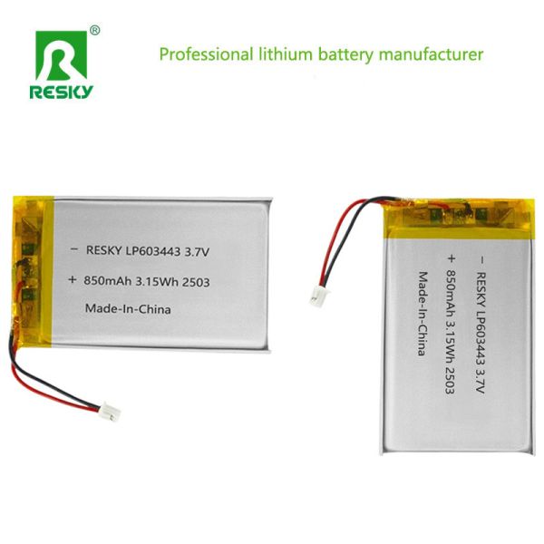 3.7V 850mAh Lithium Polymer Battery Rechargeable LiPo for Bluetooth Headsets