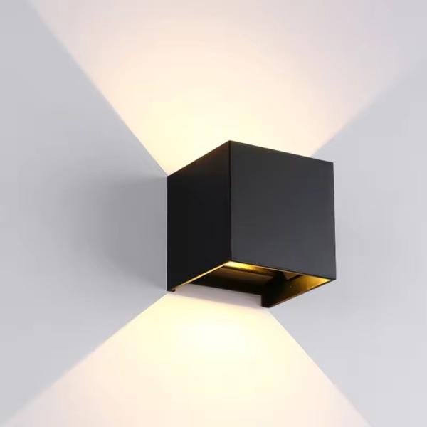Modern IP65 Up Down Light Home Outdoor Waterproof Wall Light Black LED Outdoor Wall Lamp