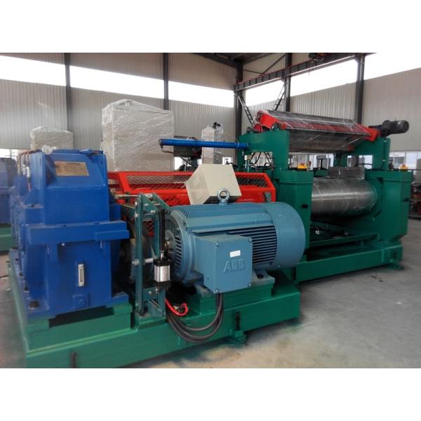 XK-300 Rubber Mixing Mill with Chilled Alloy Cast Iron Rolls Water Cooling and Auto Reversing Panel