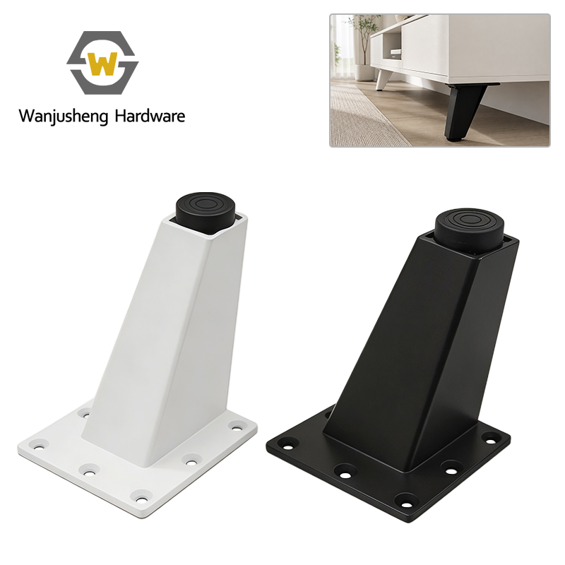 Adjustable Square Aluminum Alloy Cabinet Support Leg Durable Metal Furniture Bracket for Sofa Bed & Coffee Table