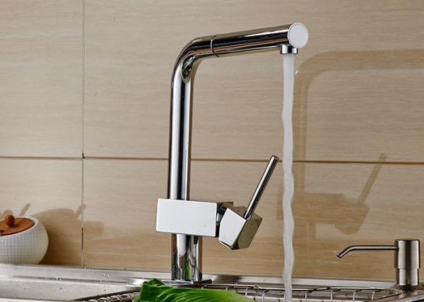 Deck Mounted Kitchen Basin Faucet ROVATE With Durable Pull Out Sprayer