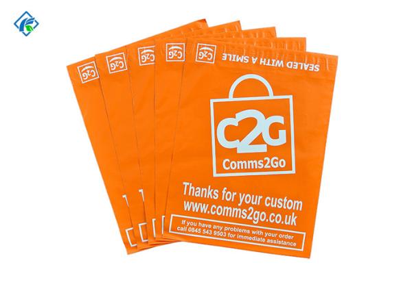 Orange Poly Mailers Mailer Bags with Dual Seals glue