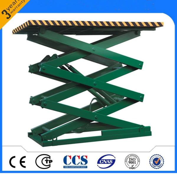 1.5 Ton Electric Scissor Lift Anti Slip Steel Plate Platform With Safety Interlock