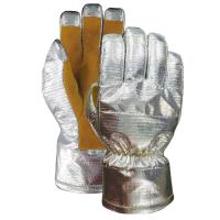 Résistance de larme de lutte contre l'incendie en cuir de gants de proximité de peau de vache flexible