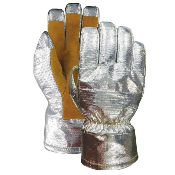 Résistance de larme de lutte contre l'incendie en cuir de gants de proximité de peau de vache flexible