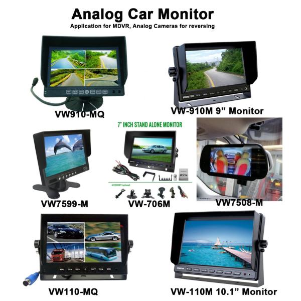 10.1 дюймовый автомобильный VGA монитор 1024X600IPS дисплей CCTV экран с VGA и AV входом для MDVR / PC компьютера