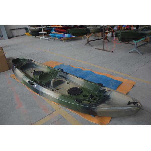 Load Capacity 300kgs/661lbs Army Green Tandem Kayak for Lakes Rivers Fishing Woowave