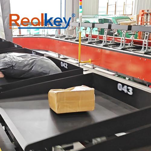 Automatic Package Sorting System Warehouse Sorting Systems Heavy Duty Tray Safety Design