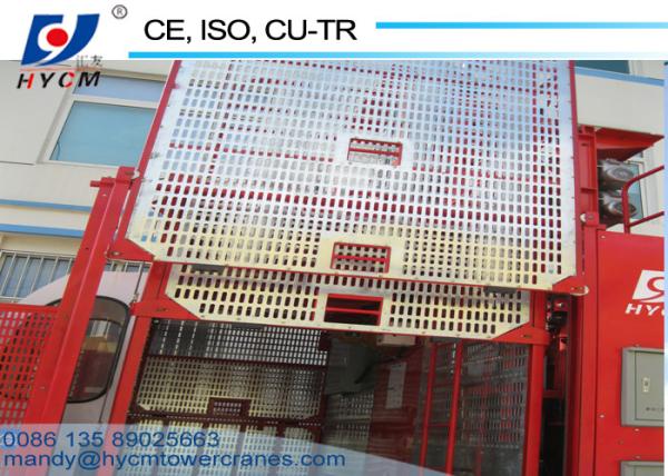 650*650*1508mm Mast 2*2000 kg Double Cages SC200/200 Construction Material Lifting Hoist