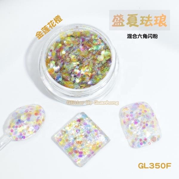 Colorful Rainbow High Temp Polyester Glitter Powder Mix Loose Paillette Stage Face Painting