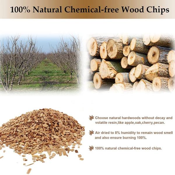 Herramientas de bar Premium Whiskey Chips de madera coctel fumador de chips de fruta de madera