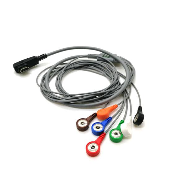 OEM ODM Schiller ECG Holter Cable Grey TPU 10 Leads Banana Cable