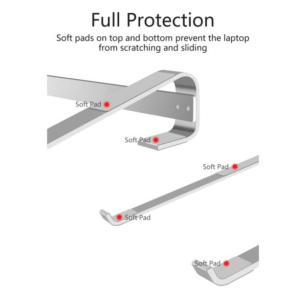 Thickened Aluminium Alloy Laptop Stand Universal Laptop Holder for 10-18in Laptops Hollow Design Stable Triangle Design