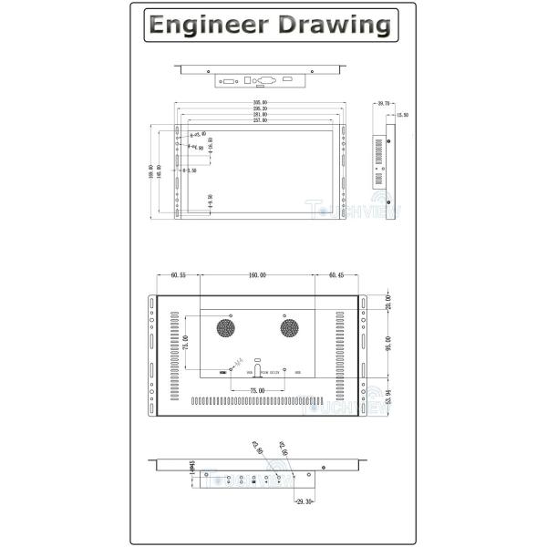 11.6 Inch 1920*1080 Embedded Touch Display 1000Nits Touchscreen Monitor Industrial