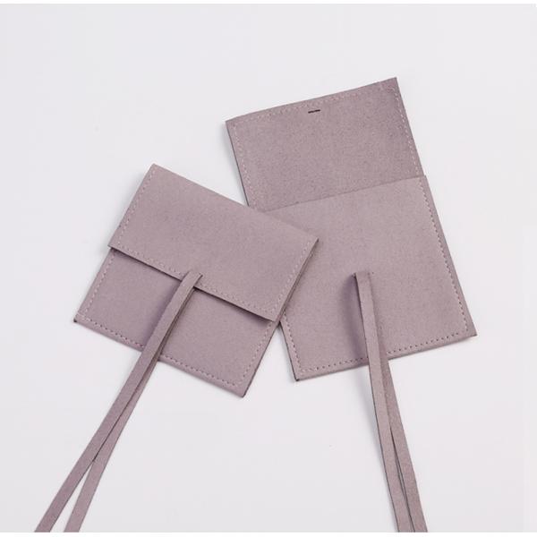 Custom Suede Jewelry Pouch Luxury Packaging for Environmentally Friendly Bracelets