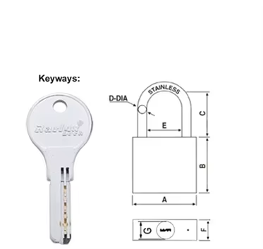 Rarlux Best Design Anti-theft Padlock Eco-Friendly Fine Workmanship Stainless Steel Square Type Padlock