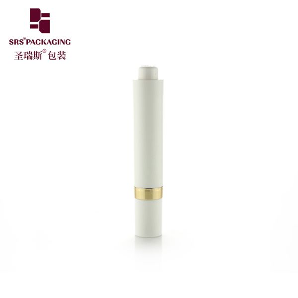 AY-10ml Wholesale Glossy White Roller Bottle with Clear Cap Metal Ball with Silkscreen Printing for Eye Cream