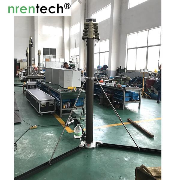 10m pneumatic telescopic mast-50kg payloads-aluminum telescopic mast, locking pneumatic mast