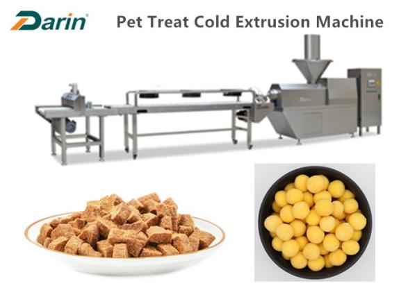 Linha de produção alimentar espasmódica de aço inoxidável 300-500kg/hr do deleite do animal de estimação