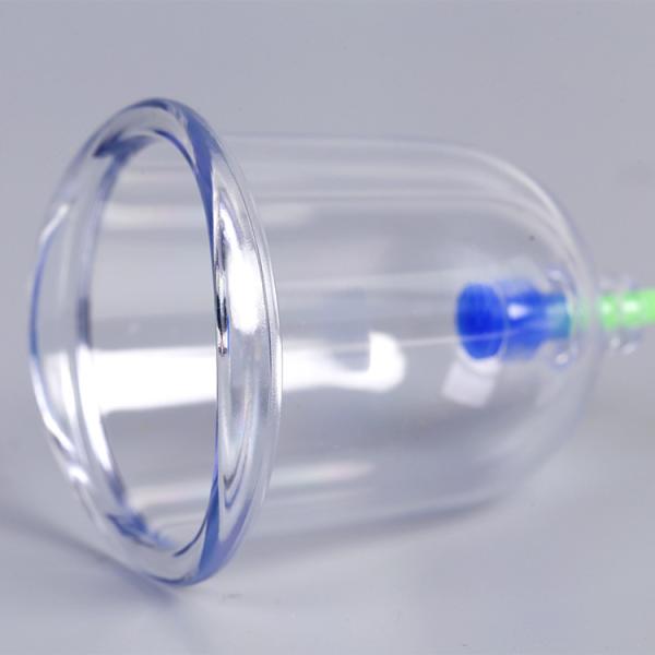 Body Healthcare 3.5cm Chinese Traditional Curve Vaccum Suction Cupping with Pumping Gun