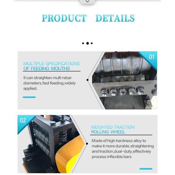 Efficiently Straighten 4-25mm Diameter Bars with this Steel Bar Straightening Machine