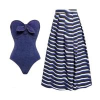Élasticité Nylon trois bikini ensemble en rouge bleu vert pour la plage et la piscine