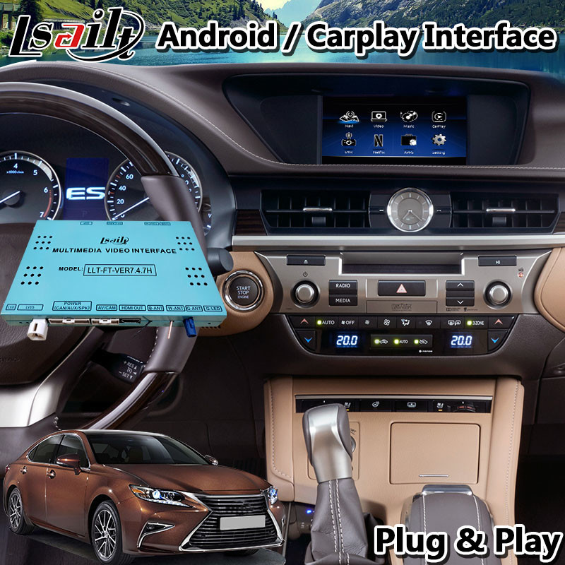 Мультимедиа Carplay андроида Lsailt интерфейс автоматических видео- для Lexus ES250 ES300H ES350 ES200 ES 2012-2018