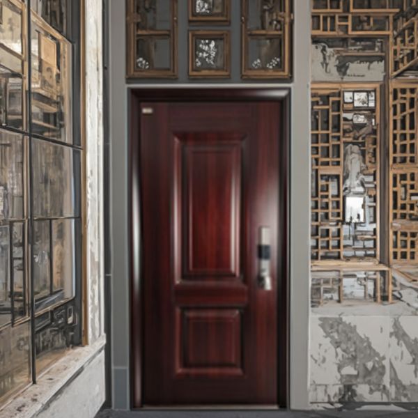 Finished Steel Main Door Thick Panel Security Exterior Residential Front Door