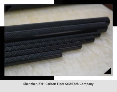 Carbon Fiber Roll Wrapped Twill Tube ~ 0.5" ID x 24", Gloss Finish