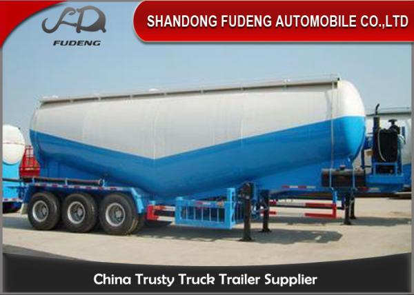 2017 3 Axles Bulk cement tanker trailers compressor and diesel engine 55CBM