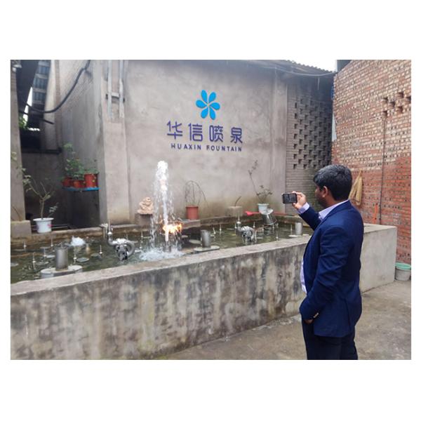 Decorative Programmable Fire And Water Fountains Outdoor For Commerce Square