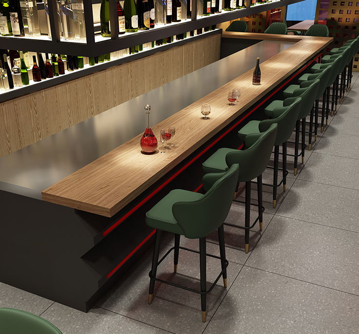 Hot Sale Nordic Tall Cheap Counter Furniture Gold Metal Velvet Back Luxury Kitchen Modern High Stool Bar Chairs for Bar Table