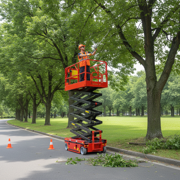 Electric Scissor Lift Hydraulic Aerial Lift Platform Cherry Picker Lifter