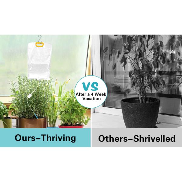 Self Watering System For Plants While Away On Vacation, Plant IV Water Bag, Indoor Plant Watering System Device, 30 Days Automatic Plant Waterer Drip Irrigation Kit For Potted Plants