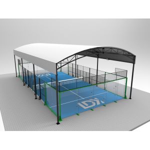 Electric Roof Top Retractable Padel Tennis Court Outdoor Storm Resistant