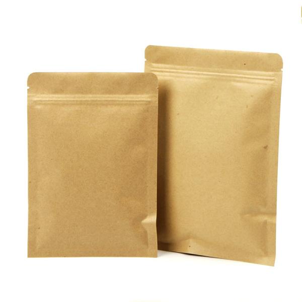 Kraft Paper Bag Self Sealing Food Packaging Inner Aluminized Film Zipper Dry Fruit Seal Kraft Paper Bag