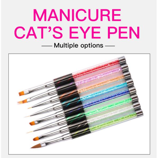 Multifunctional Nylon Hair Beauty Nail Brush Eye Magnet Acrylic Nail Brush