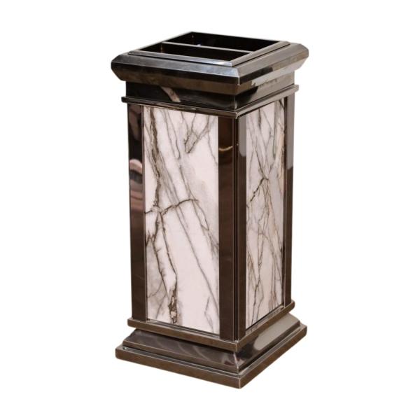 Rectangular Slim Narrow Steel Hotel Office Recycle Garbage Bin Trash Can for Restaurant