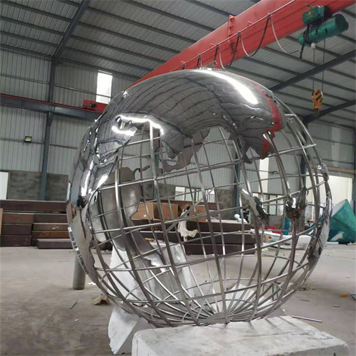 Outdoor Metal Planet Earth Sculpture SS 304 316 For Display