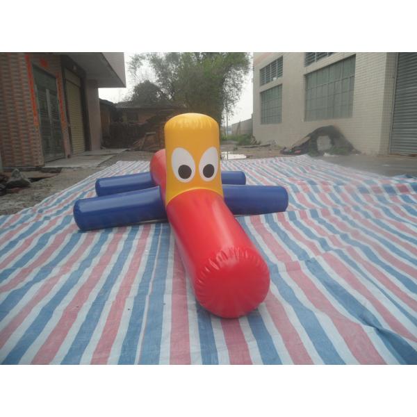 ロゴの印刷が付いている注文の膨脹可能なウォーター パークの浮遊ピエロの障害物